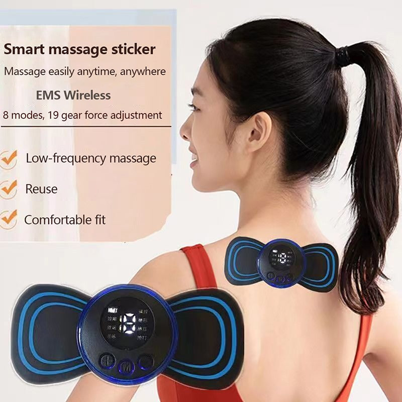 EMS Mini Body Massager Pulse Neck Pain Relief EMS Buterfly Men & Women