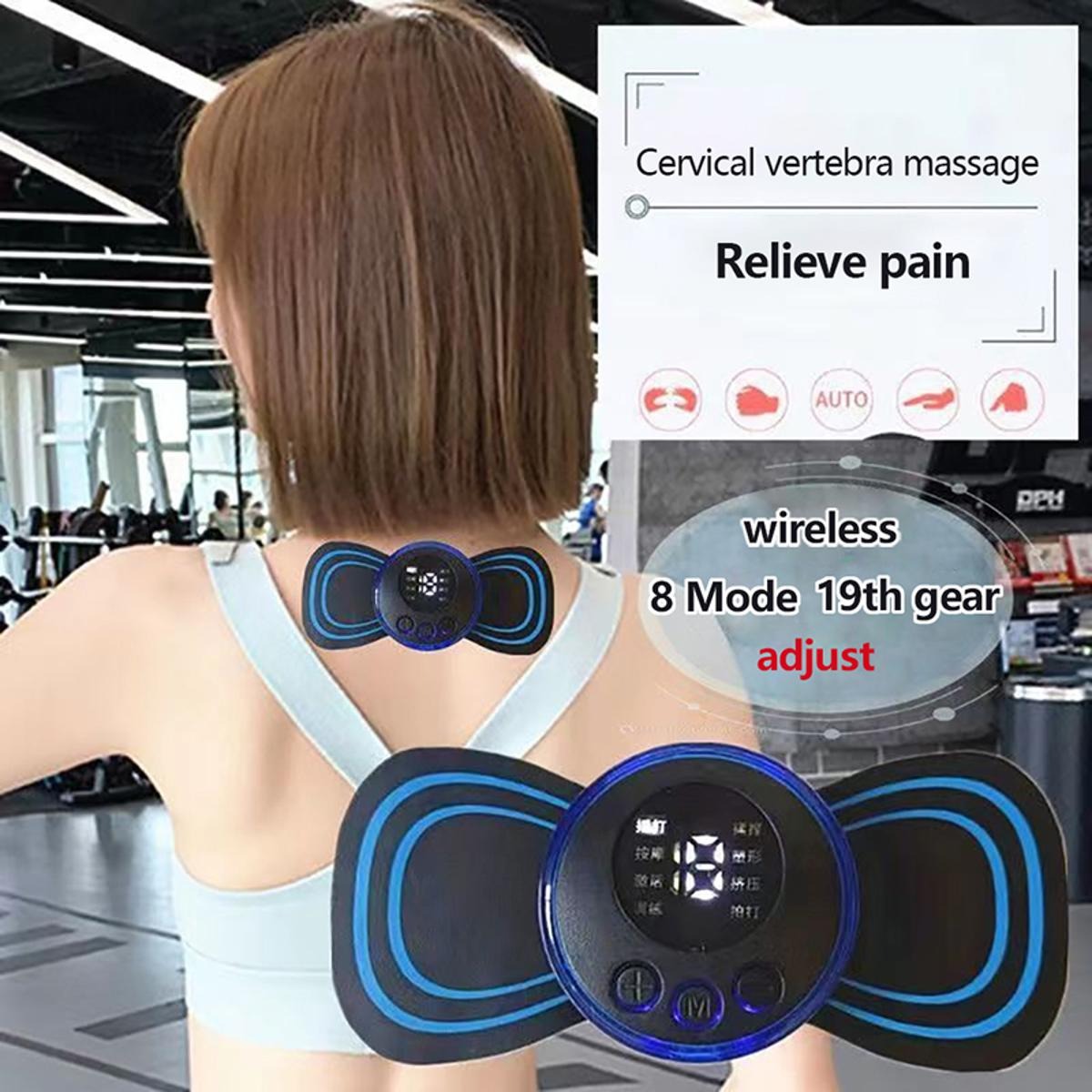 EMS Mini Body Massager Pulse Neck Pain Relief EMS Buterfly Men & Women